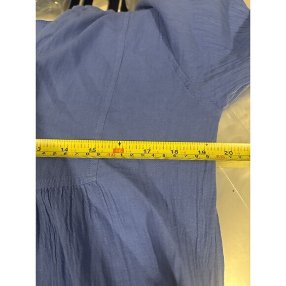 Anthropologie Devotion Twins Peasant Maxi Dress S Blue Tiered Bell Sleeve Boho - Picture 5 of 16